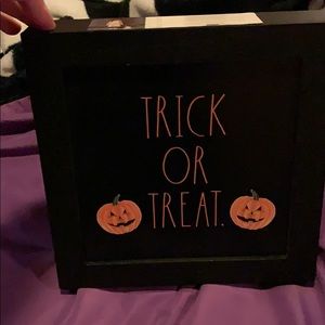 Rae Dunn trick or treat sign